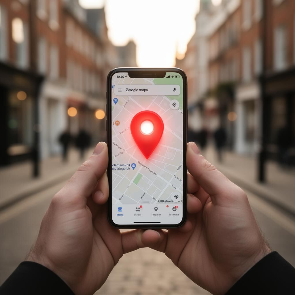 A customer finding a local business on Google Maps via their phone