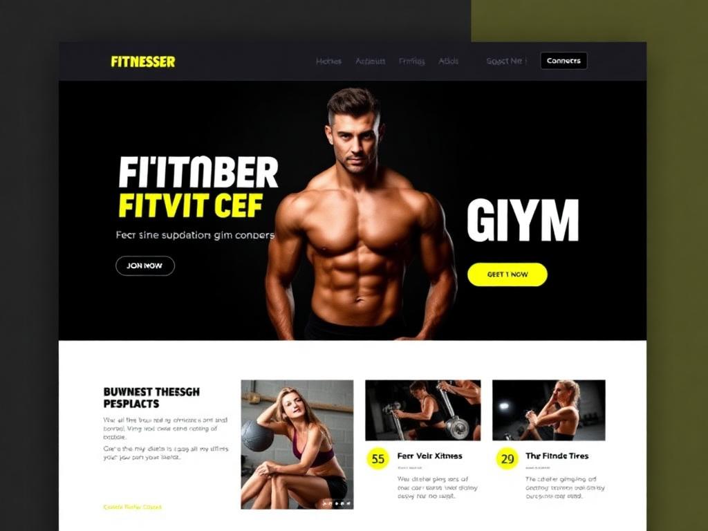 Fitnesser Gym website preview